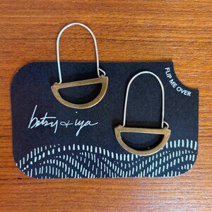 Betsy & Iya Brass earrings - Great condition!